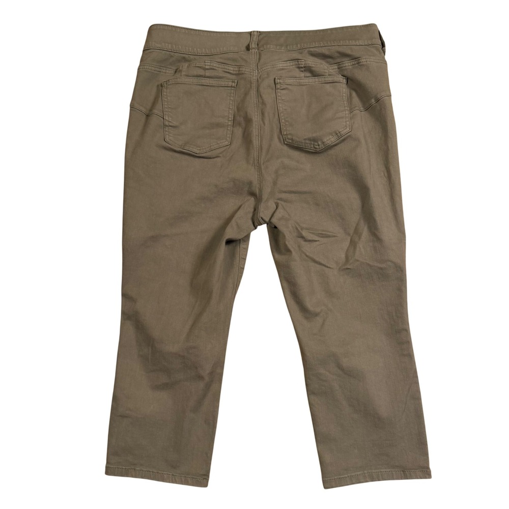 Torrid Crop Bombshell Skinny Pants Size 18 Olive Green Super Soft Stretch Twill - Picture 2 of 10